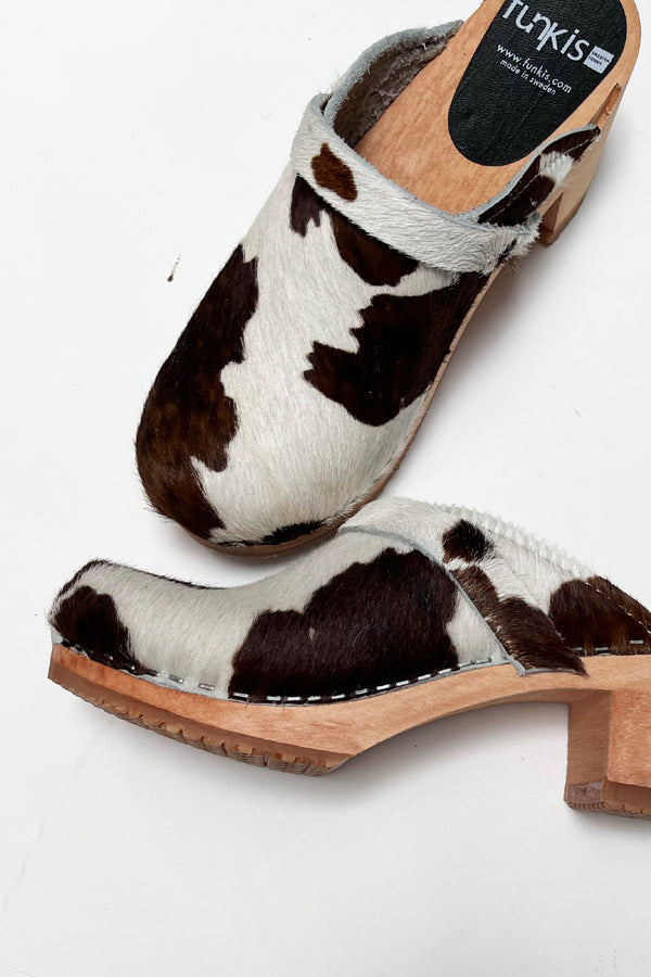funkis preloved cowhide clogs size 36
