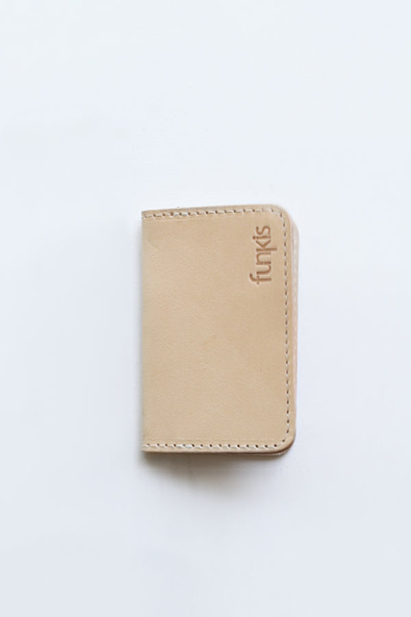 funkis leather card holder natural