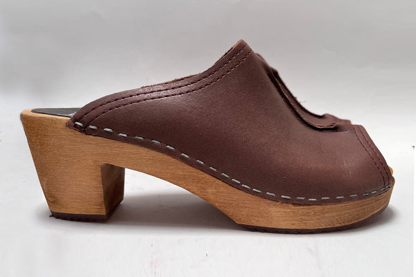 preloved 948 lea clog high cappuccino with brown base size 39