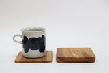 coasters 4-pack oak 10cm
