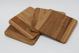 coasters 4-pack oak 10cm
