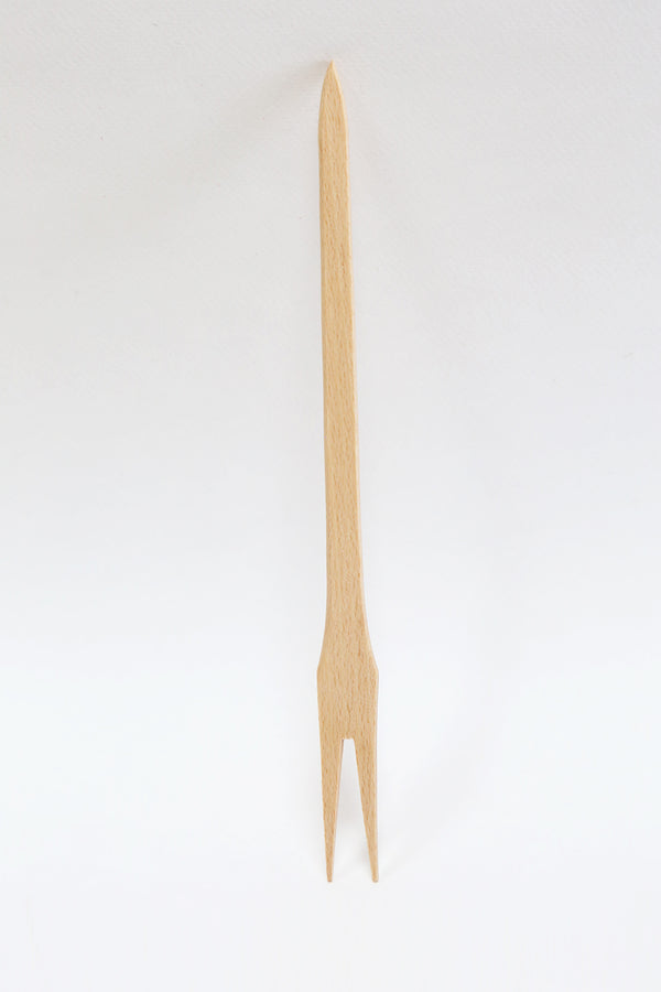 BBQ fork oiled beech 25 cm