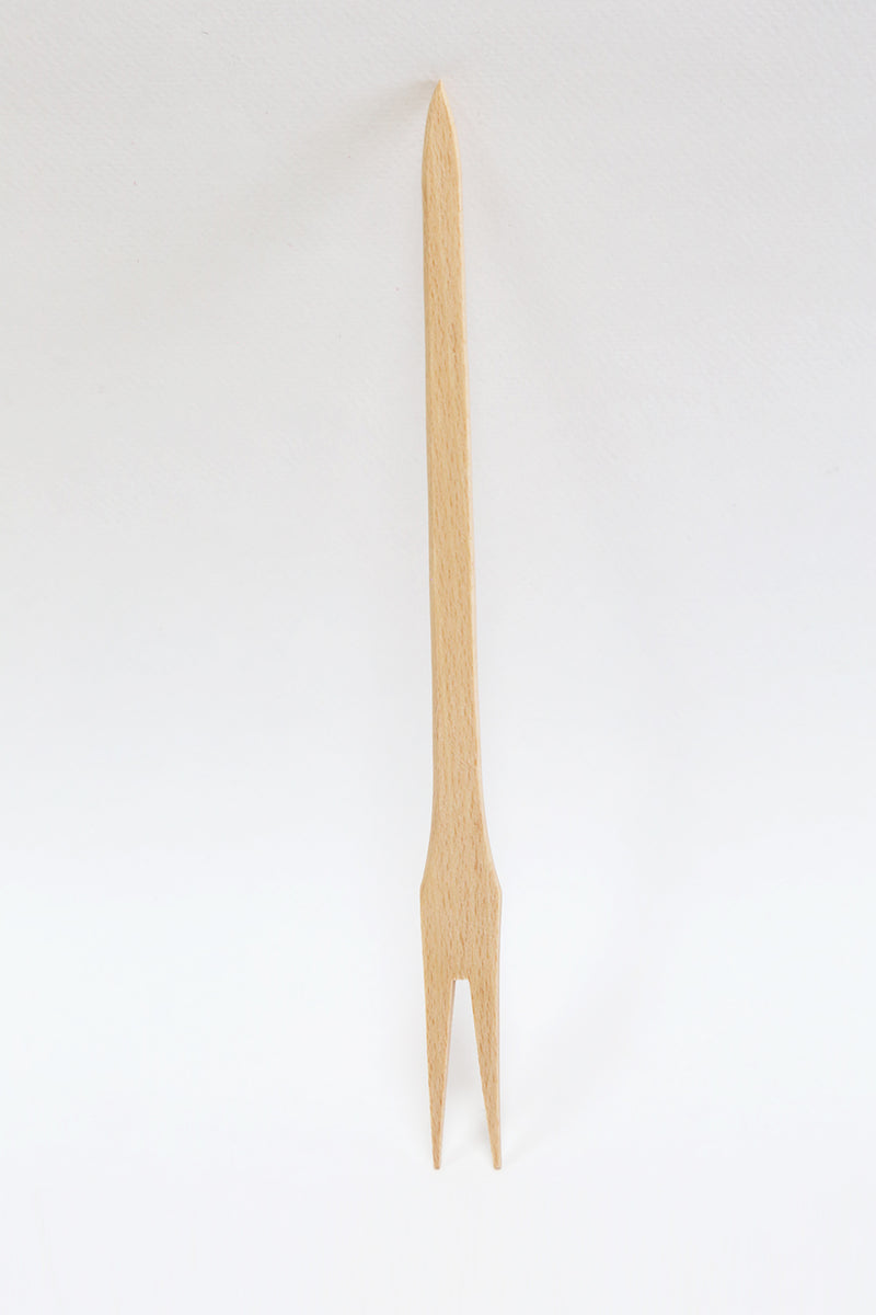 BBQ fork oiled beech 25 cm