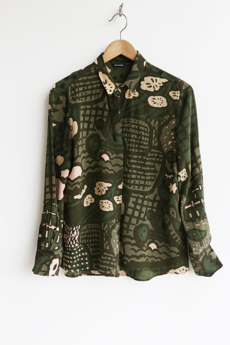 preloved marimekko silk shirt