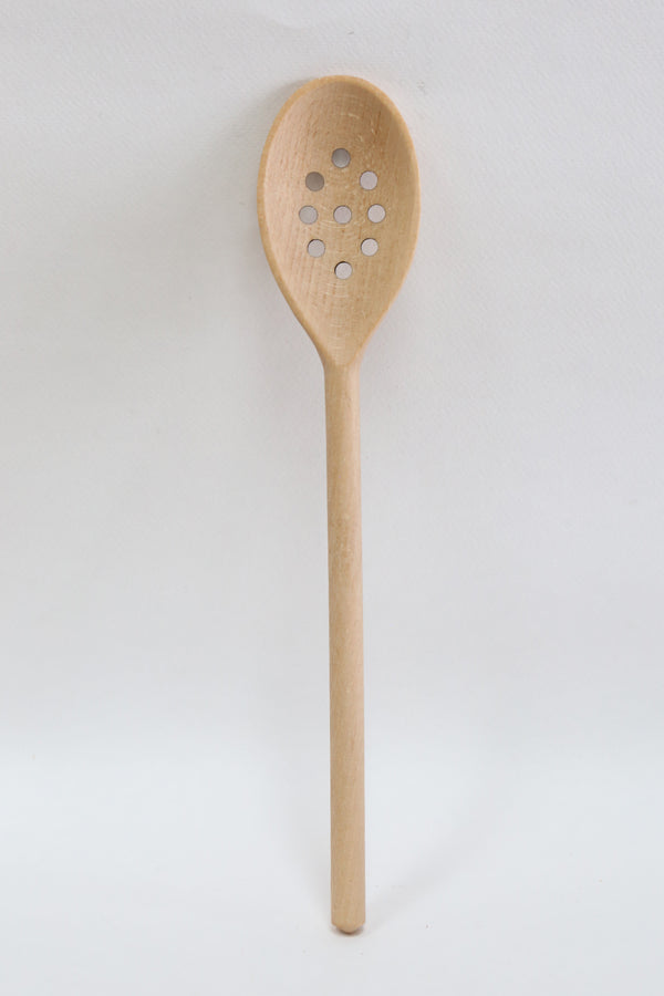 spoon with wholes oiled beech 30cm