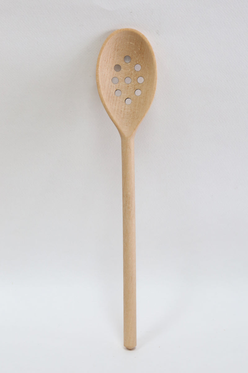 spoon with wholes oiled beech 30cm