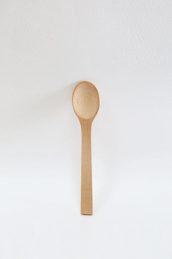 spoon round oiled beech 19 cm