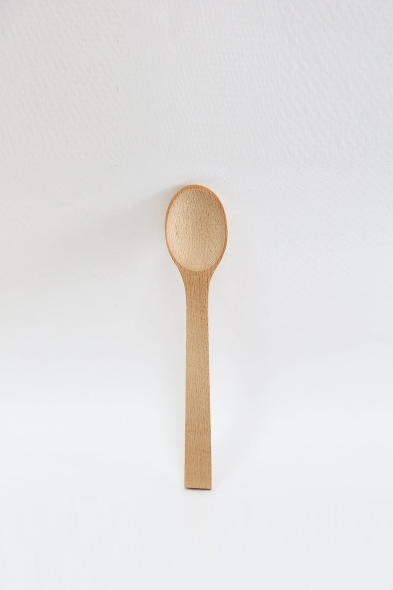 spoon round oiled beech 19 cm