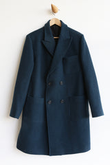preloved woollen coat teal XL