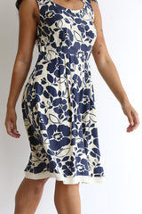 preloved blue JIGSAW flower dress size 10