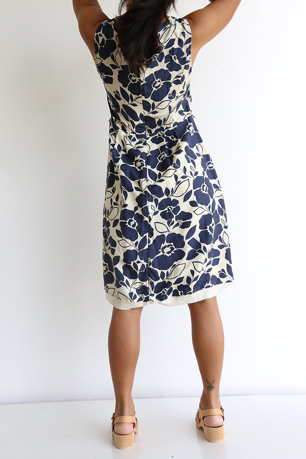 preloved blue JIGSAW flower dress size 10