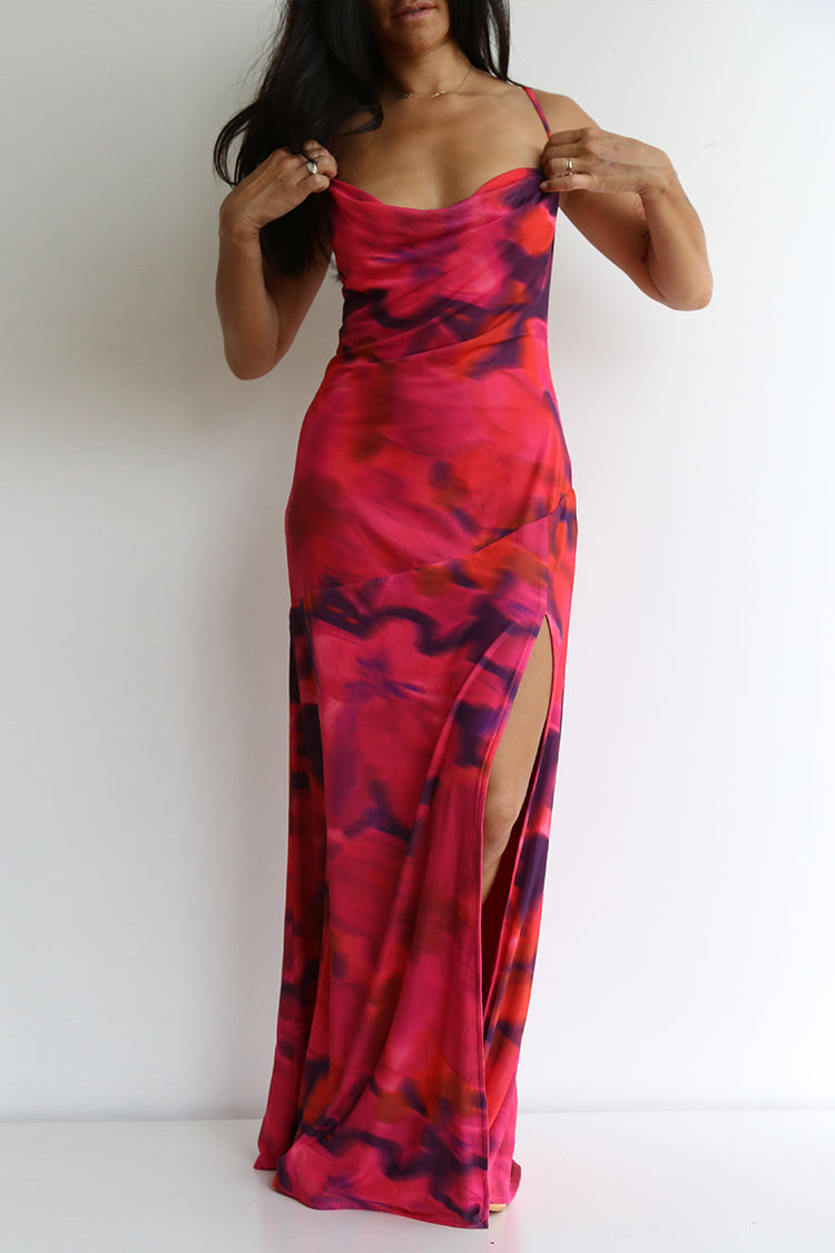 preloved red long dress AUS12 EU40