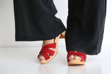 elska clog fire suede