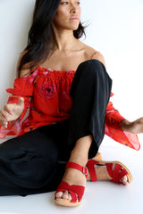 elska clog fire suede