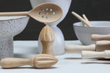 spoon with wholes oiled beech 30cm