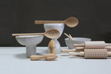 spoon with wholes oiled beech 30cm