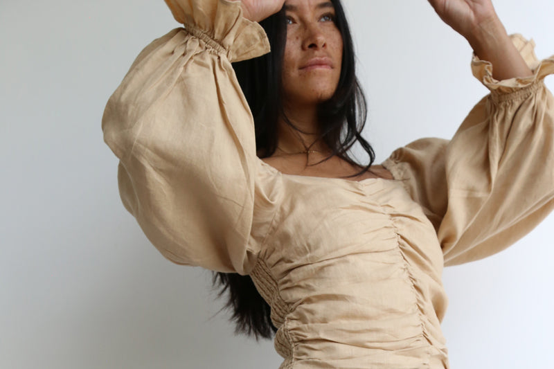 preloved top beige size 10