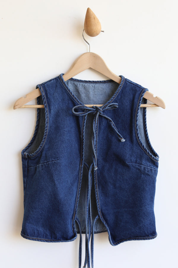 preloved denim vest size S