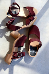 anita clog bordeaux suede