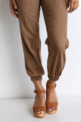 Amy clog chestnut suede