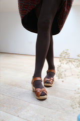 997 elska clog high dark cognac