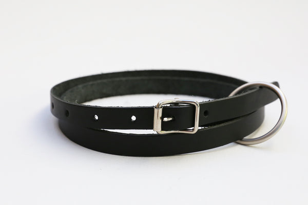 funkis dog collar black & silver