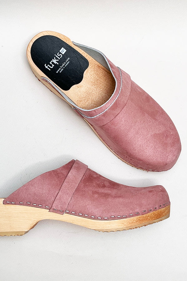 funkis preloved clogs classic pink suede 38