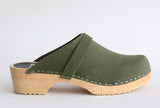 63 clog low classic olive suede