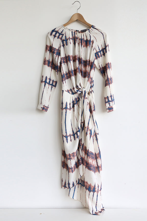 funkis preloved dress white purple pink  cream
