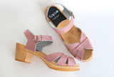 997 elska clog high pink suede