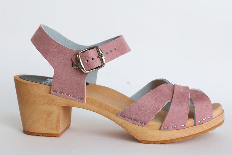 997 elska clog high pink suede