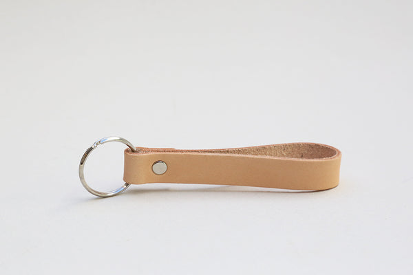 funkis leather key ring natural