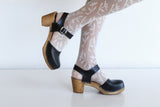 973 olivia clog high black with brown base