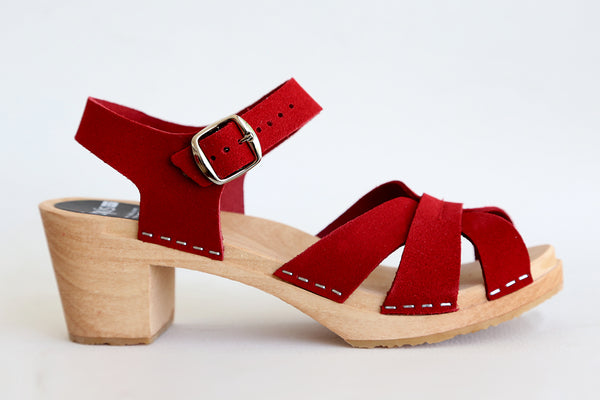 elska clog fire suede