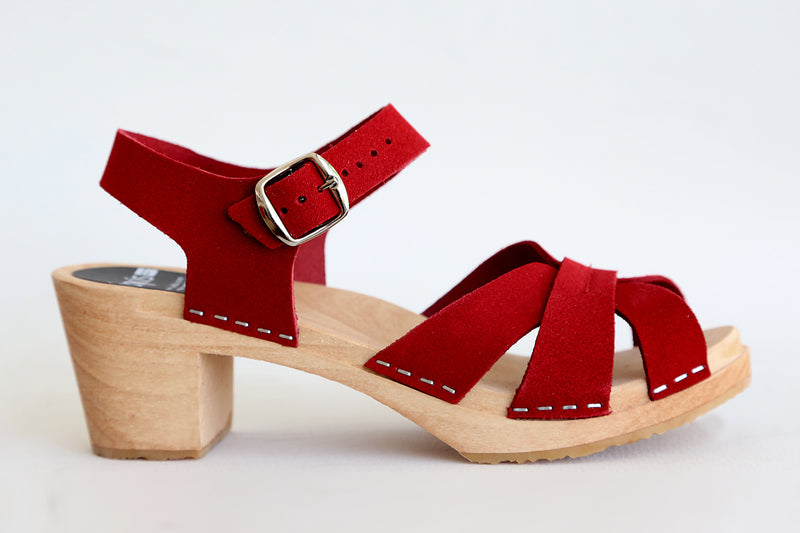 elska clog fire suede