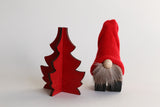 reindeer santa standing red 12cm