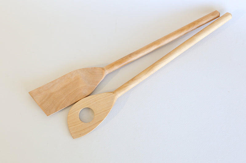 spatula oiled birch 32cm with whole