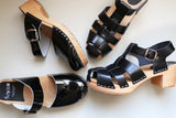 anita clog low patent black