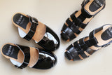 anita clog low patent black