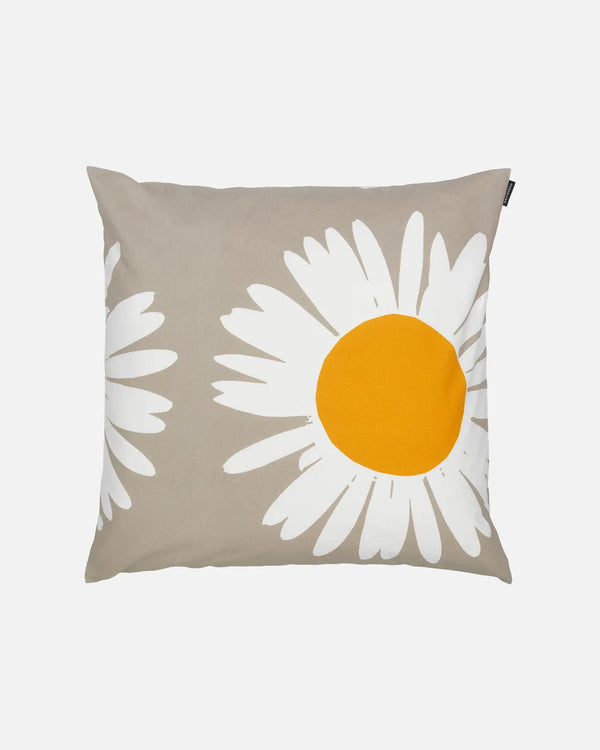 marimekko auringonkukka cushion cover 50x50cm beige white yellow