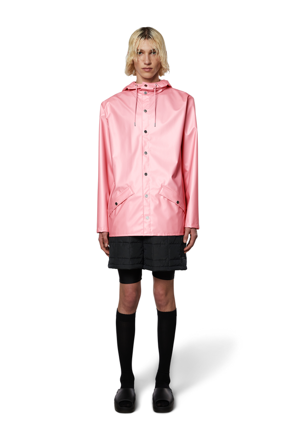 rains jacket pink sky