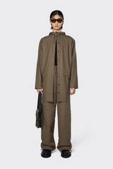 rains long jacket wood