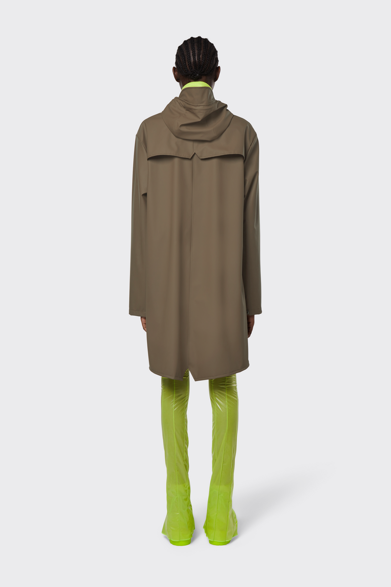 rains long jacket wood