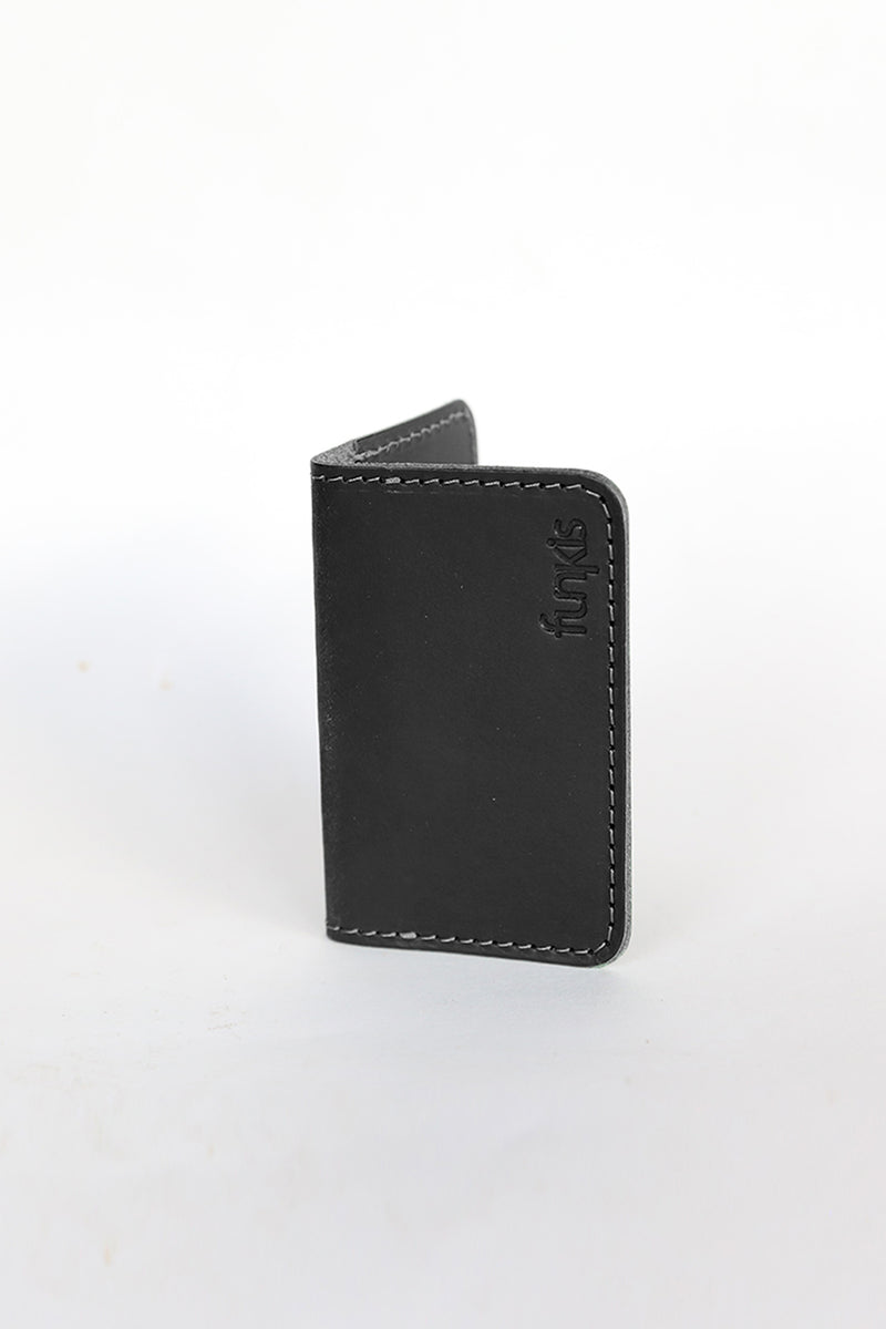 funkis leather card holder black
