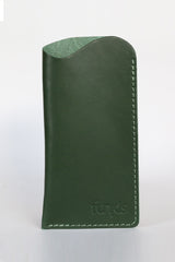 funkis leather glasses case green