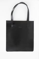 funkis leather tote bag black