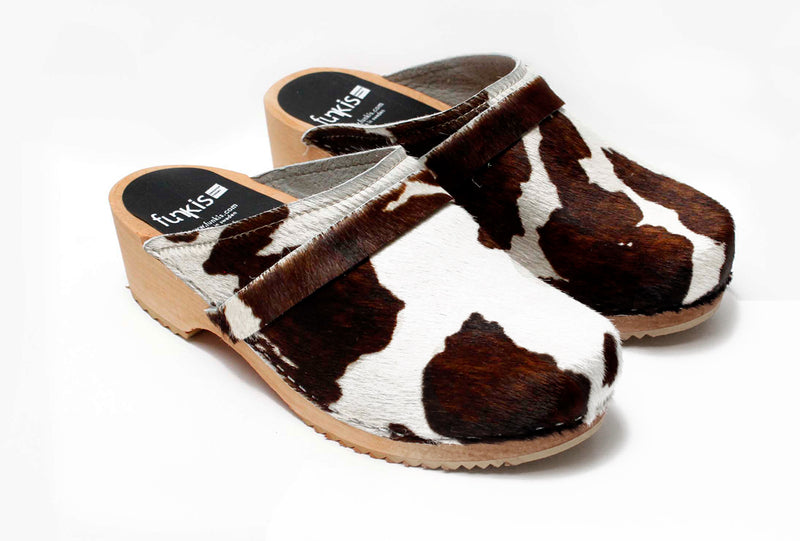 63 clog low classic brown cow hide