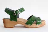 667 mia clog low green patent size 35 & 43