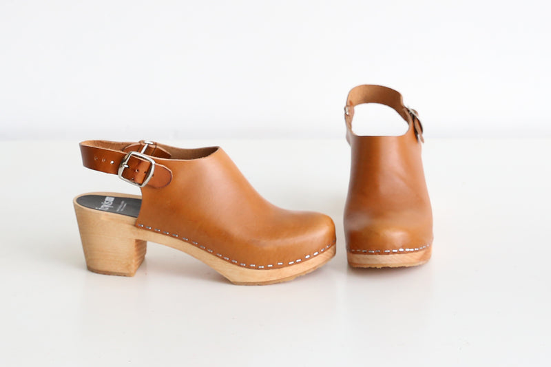 958 alma clog high dark cognac