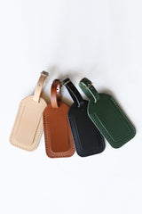 funkis leather address tag natural
